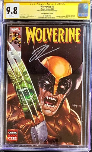 π₯π¨ WOLVERINE #1 CGC 9.8 SS signed by Hickman MICO SUAYAN TRADE π₯ crain label