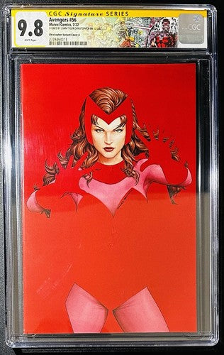 π₯π¨ Avengers #56 SCARLET WITCH CGC SS 9.8 signed by John Tyler Christopher JTC