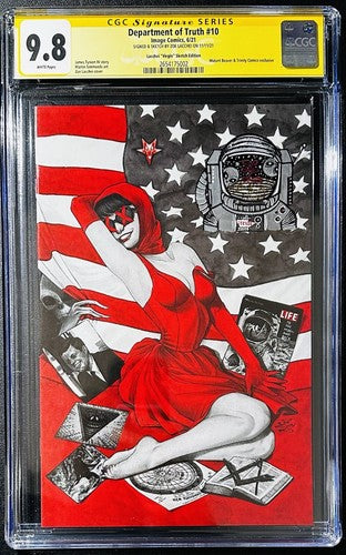 DEPARTMENT OF TRUTH #10 CGC 9.8 Signed & remarked by Zoe Lacchei Splash LTD 350