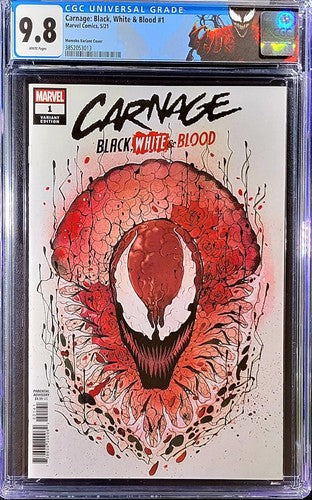 π¨π₯ Carnage: Black White and Blood 1 Momoko 9.8 CGC 1:25 variant π₯ crain 7 jtc