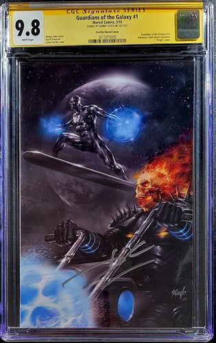 π₯π¨ Guardians of the Galaxy # 1 CGC 9.8 SS Donny Cates - Parillo Color Splash