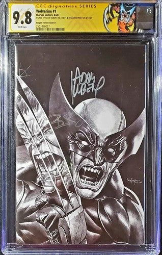 π₯π¨ WOLVERINE #1 CGC 9.8 SS 2x Kubert Percy MICO SUAYAN VIRGIN SKETCH π₯ crain