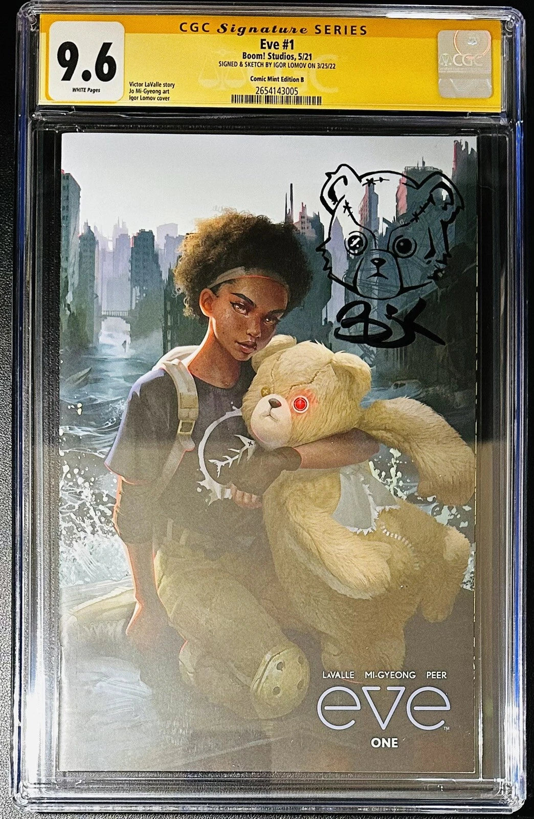 Eve, CGC 9.6, CGC, Signed Edition, Signature Series, Boom Exclusive, Sketched, Signed and sketched, Igor Lomov