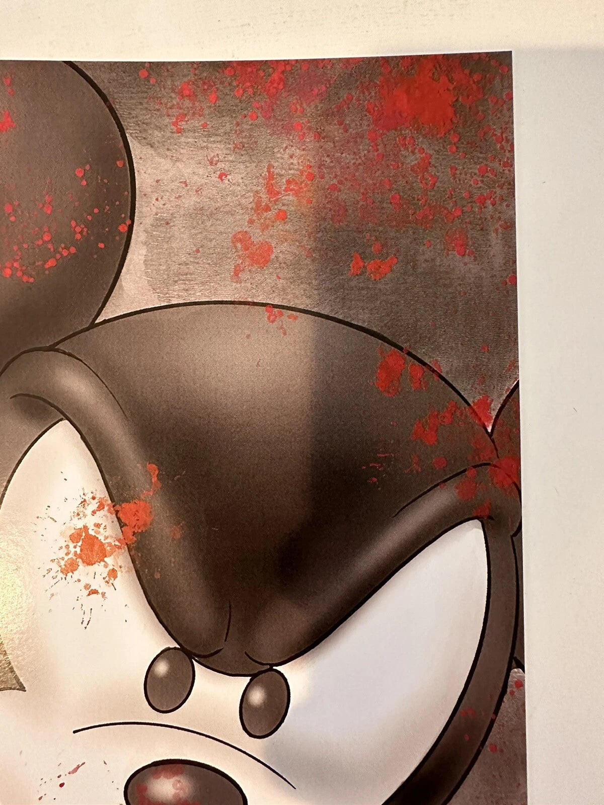 STEAMBOAT WILLIE B&W BLOOD SPLASH #28/50 PERFECT! VIRGIN SAJAD SHAH ART