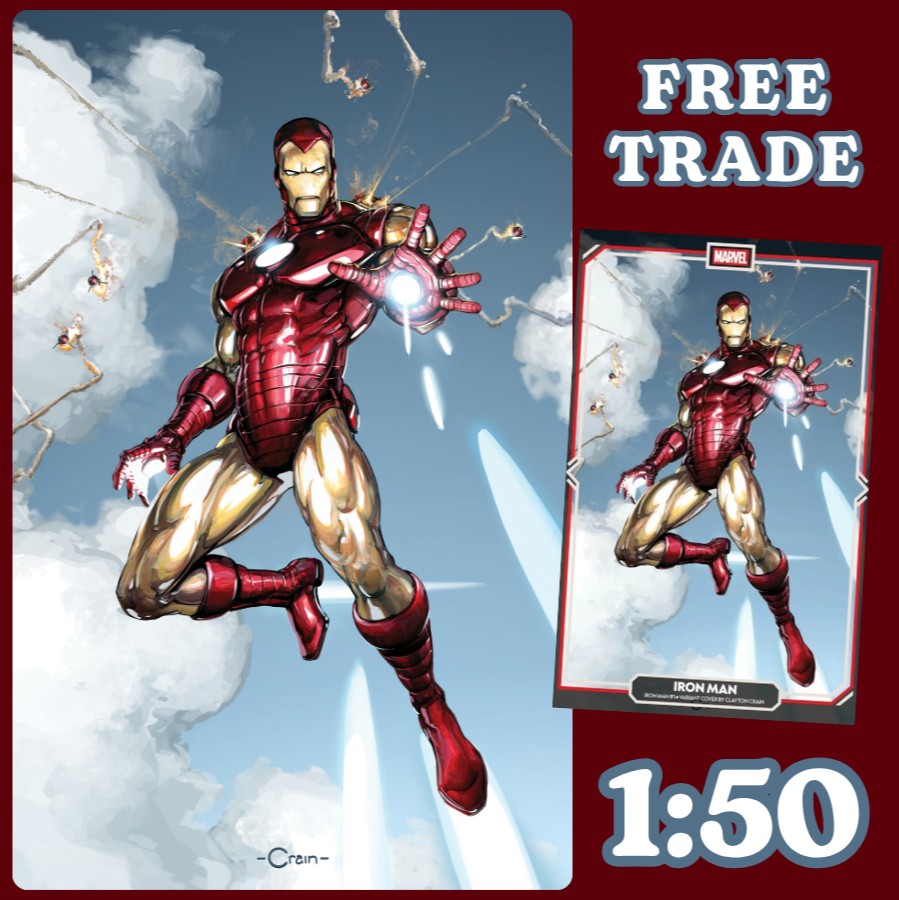 IRON MAN #1 🔥 CLAYTON CRAIN VIRGIN VARIANT 1:50