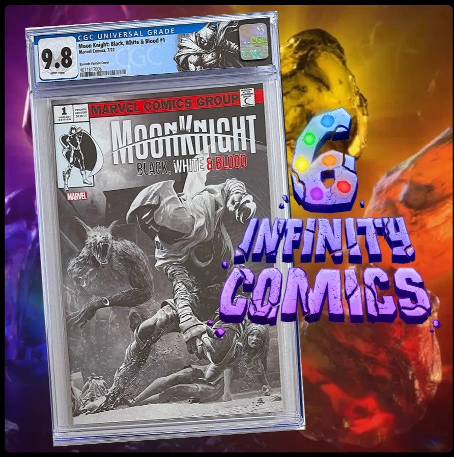 MOON KNIGHT: BLACK, WHITE & BLOOD #1 BJORN BARENDS CGC 9.8 🌙🔥 KEY 1ST APP