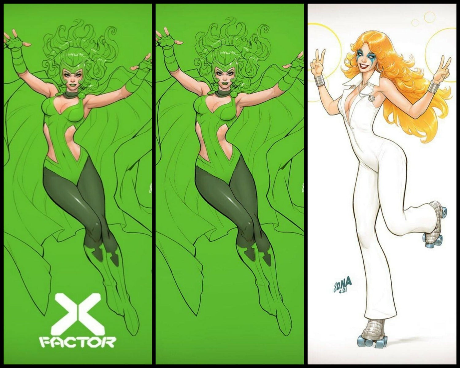 X-Factor #9 David Nakayama Polaris Dazzler Variant Set Trade/Virgin