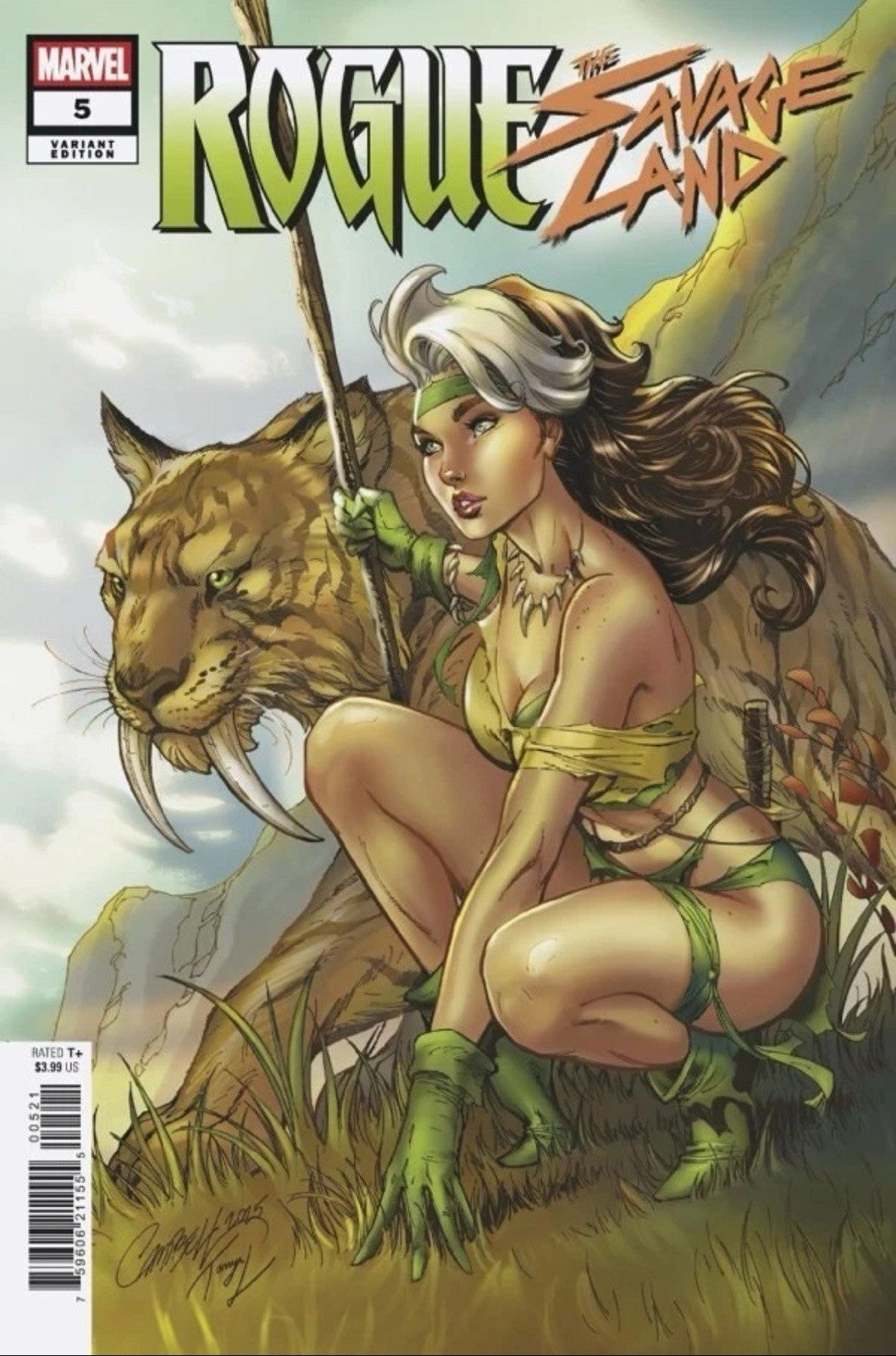 ROGUE THE SAVAGE LAND #5 1:100 J Scott Campbell Virgin Variant