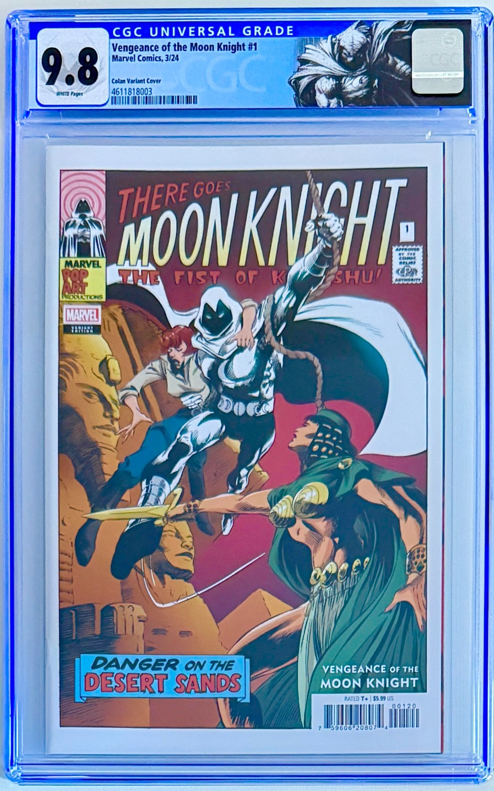 VENGEANCE OF THE MOON KNIGHT #1 CGC 9.8 🔥 2024 COLAN VARIANT 1:200