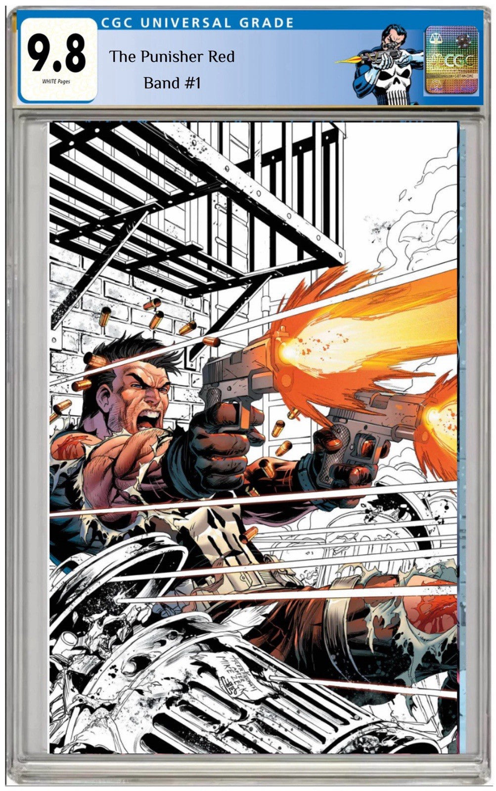 PUNISHER: RED BAND #1 TYLER KIRKHAM CGC 9.8 COLOR SPLASH VIRGIN VARIANT 🔥