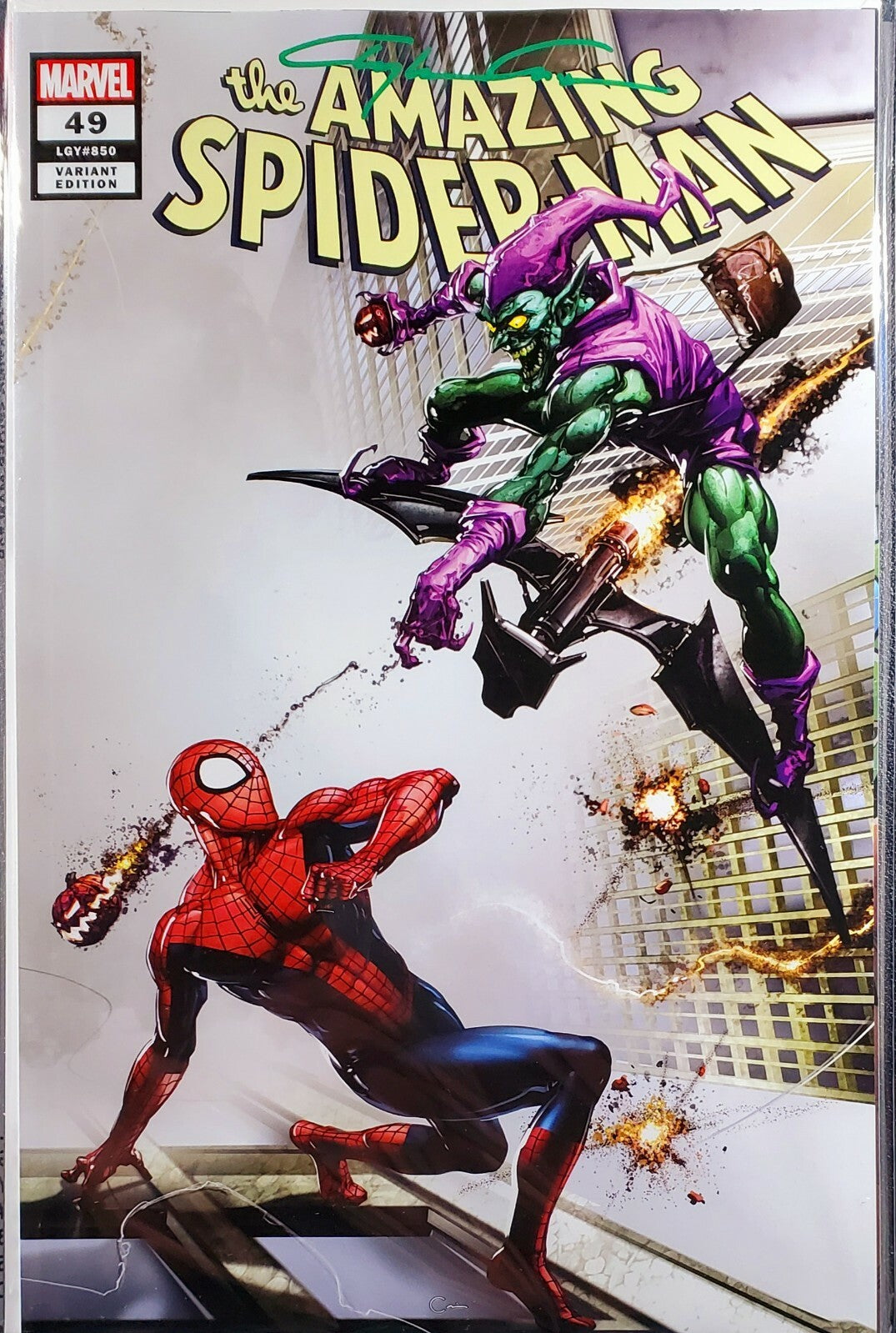π₯ Amazing Spider-man #49 πΈ INFINITY SIGNATURE Clayton Crain homage McFarlane