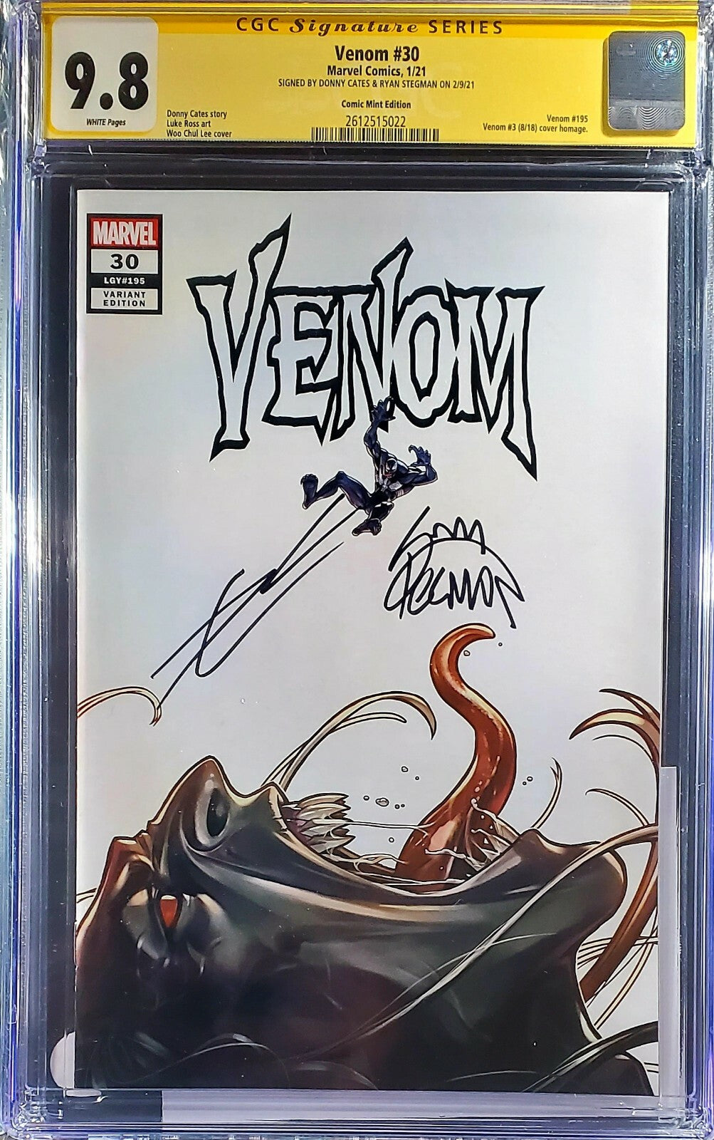 π₯π¨ Venom 30 CGC 9.8 2x signed by Cates & Stegman Chul Lee w COA Venom 3 Homage