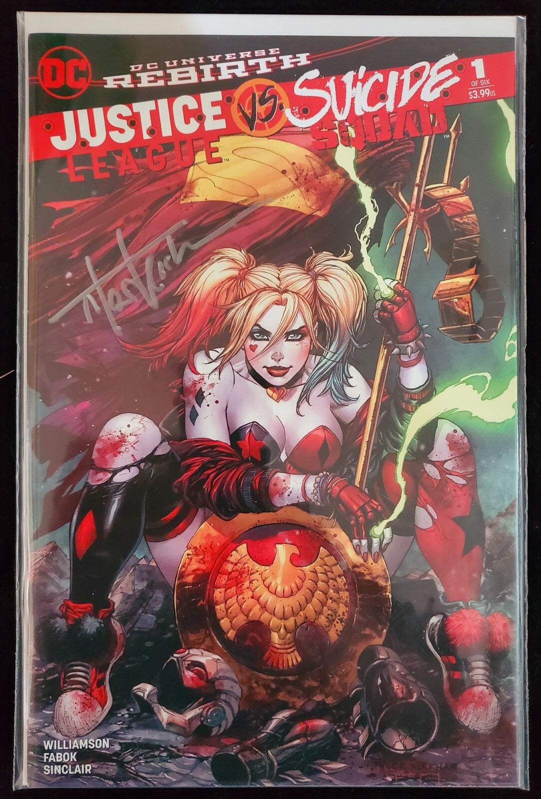 π₯DC Justice League Suicide Squad #1 π₯ SIGNED BY Kirkham π₯ Trade, Color & B&W