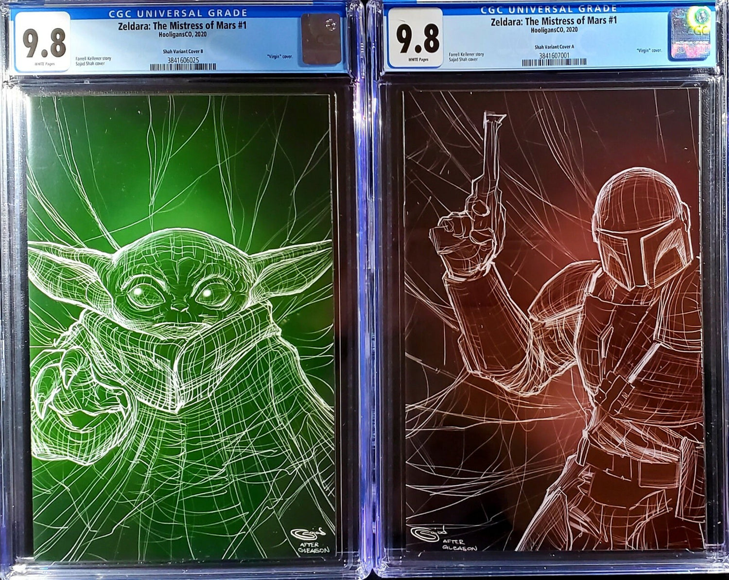 π₯π¨ Zeldara The Mistress of Mars 1 CGC 9.8 π₯ Star wars Boba Fett Yoda π₯ crain