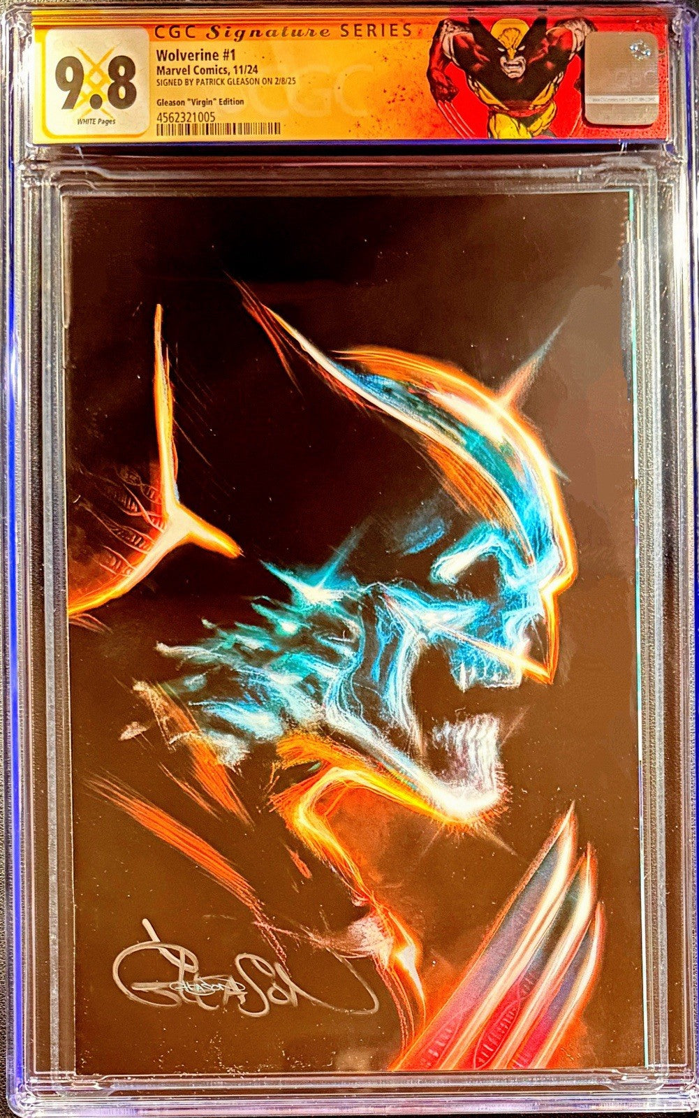 Wolverine #1 Gleason Admantium 1:100 SS 9.8 CGC SIGNED BY PAT GLEASON VIRGIN🔥