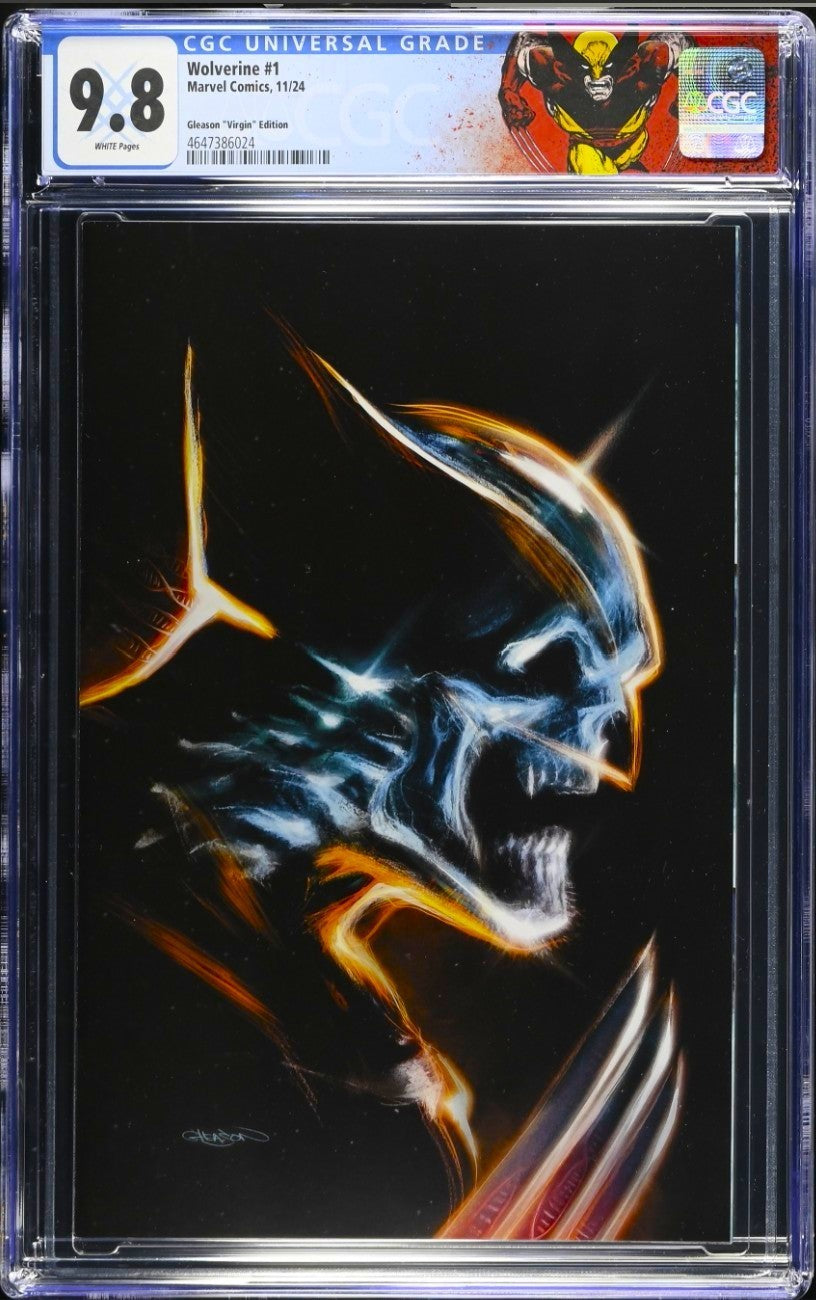 WOLVERINE #1 CGC 9.8 🔥 1:100 PATRICK GLEASON ADAMANTIUM HEAD VIRGIN VARIANT