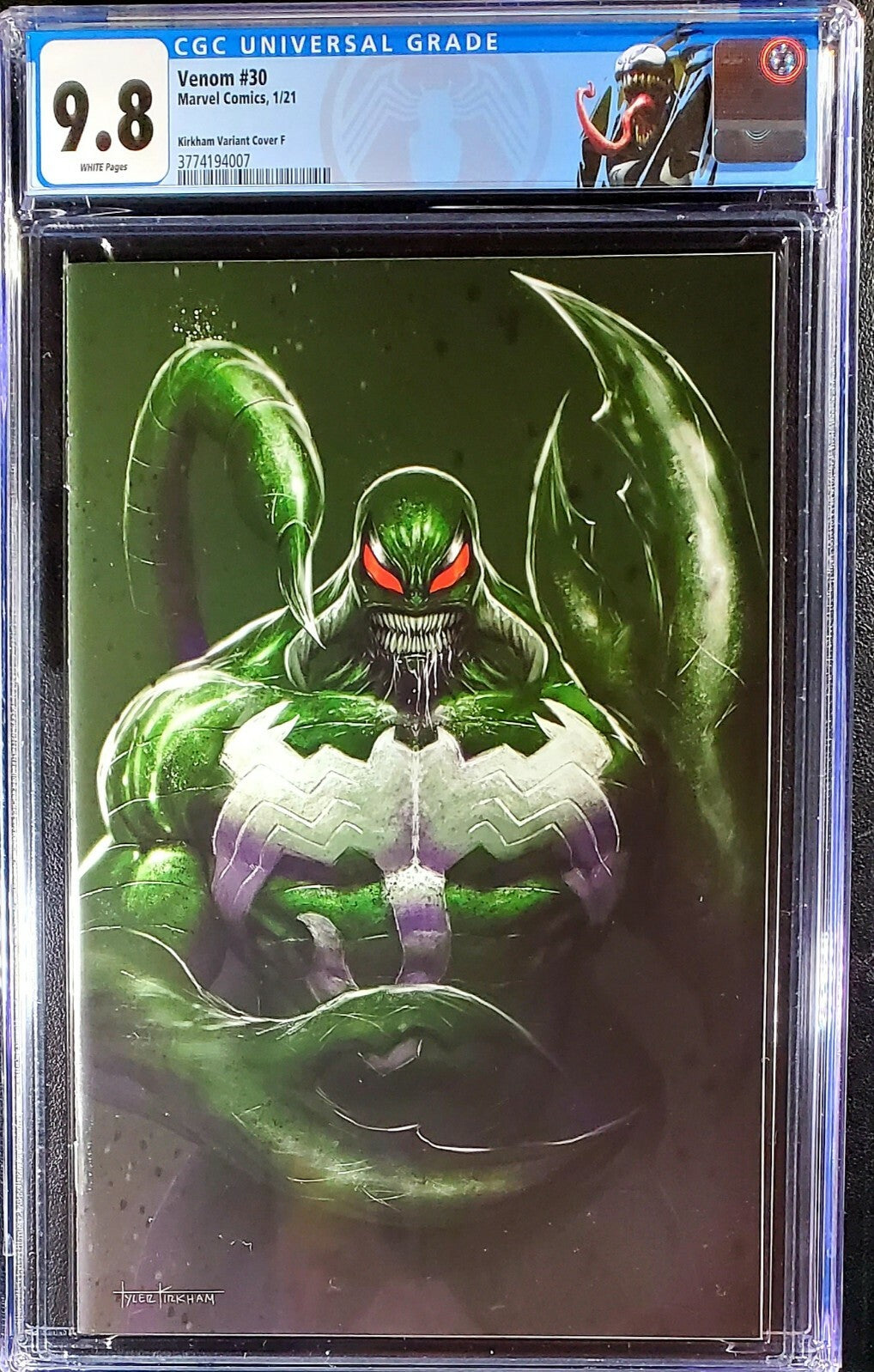 π₯π¨ Venom #30 CGC 9.8 πΈοΈ Tyler Kirkham virgin Variant Cover π₯ Scorpion crain