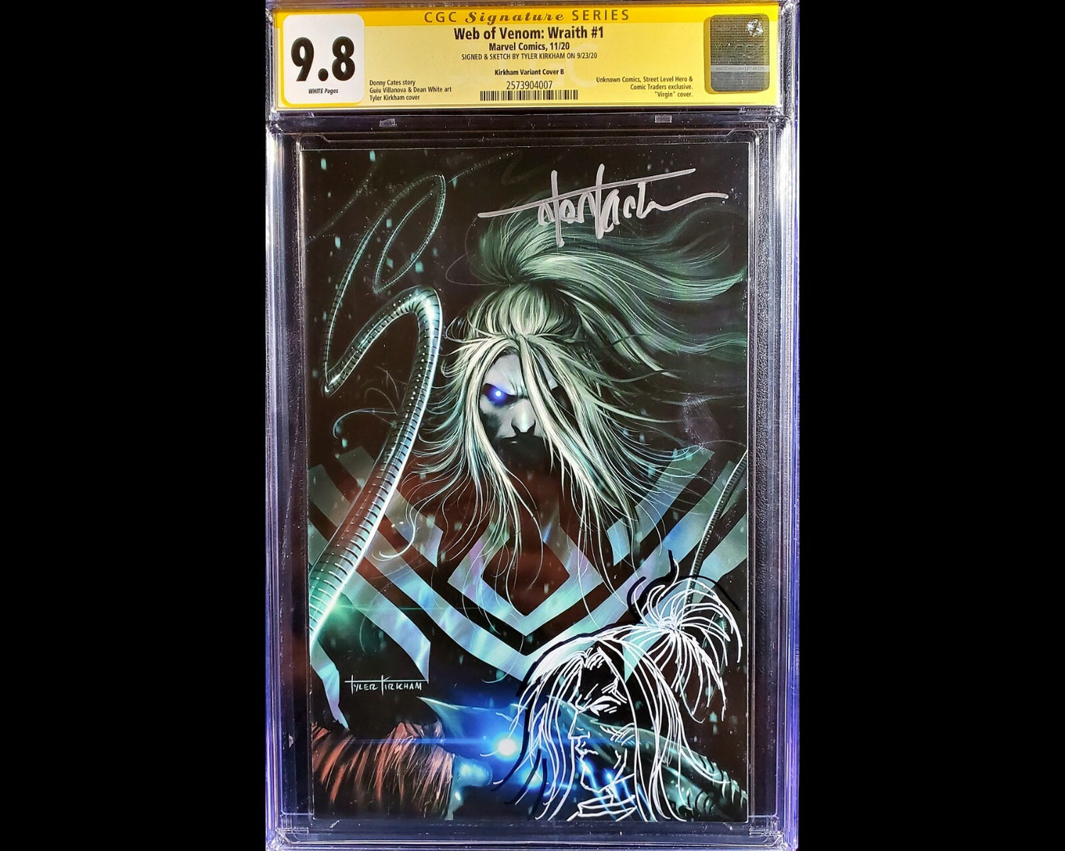 🔥 WEB OF VENOM WRAITH #1 9.8 CGC SS KNULL REMARK KIRKHAM VIRGIN 🕸️ Crain 27