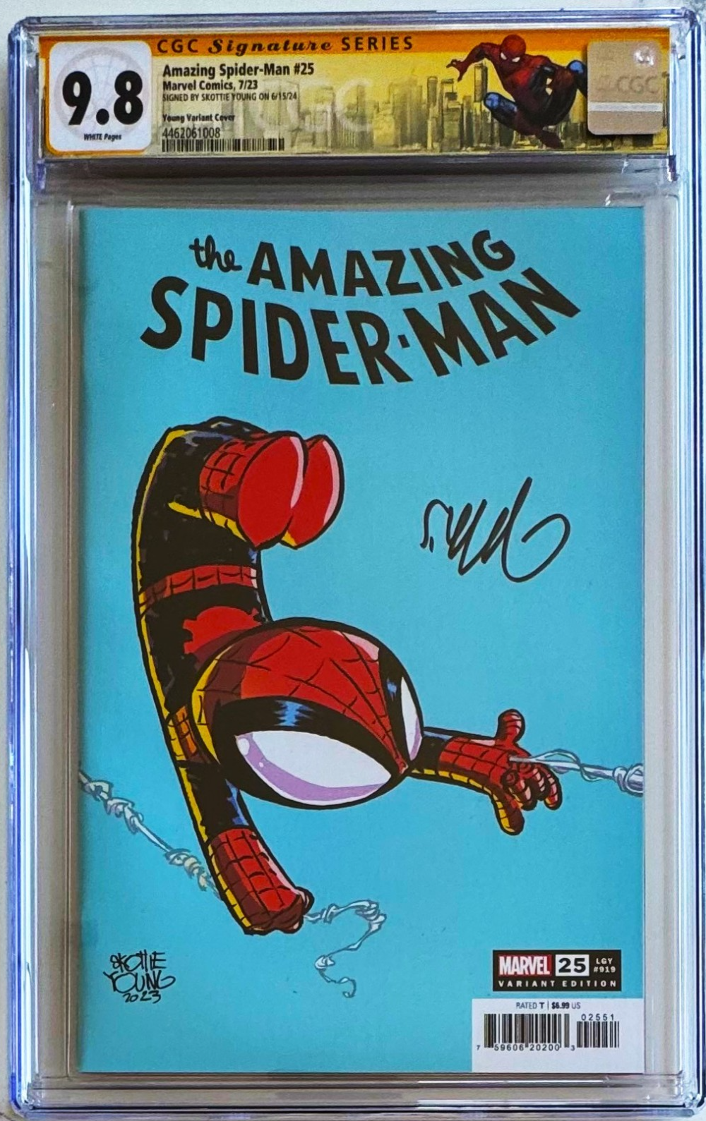 AMAZING SPIDER-MAN #25 SS CGC 9.8 π₯ SIGNED BY SKOTTIE YOUNG VARIANT 2023