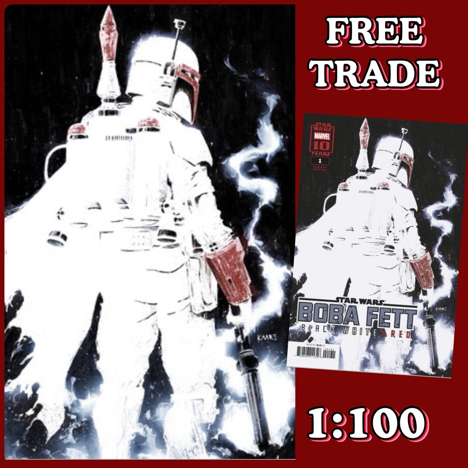 Star wars, Boba Fett, 1:100, incentive, Kaare Andrews