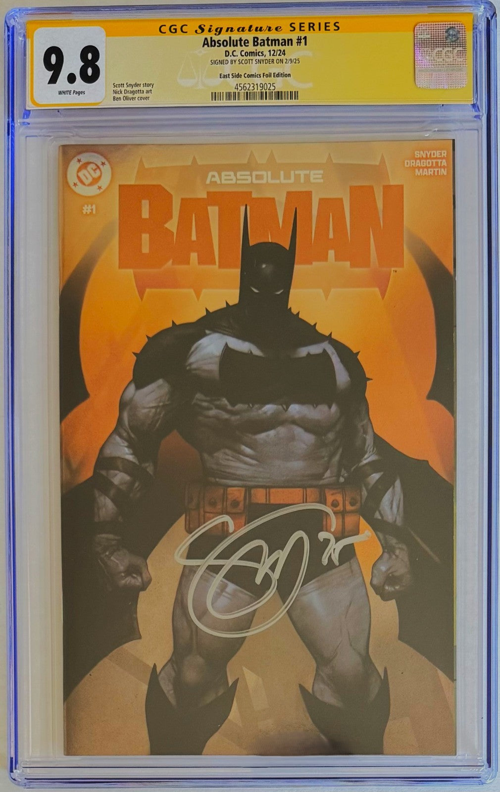 ABSOLUTE BATMAN #1 CGC 9.8 SS 🔥 SIGNED SCOTT SNYDER BEN OLIVER FOIL (LTD 800)