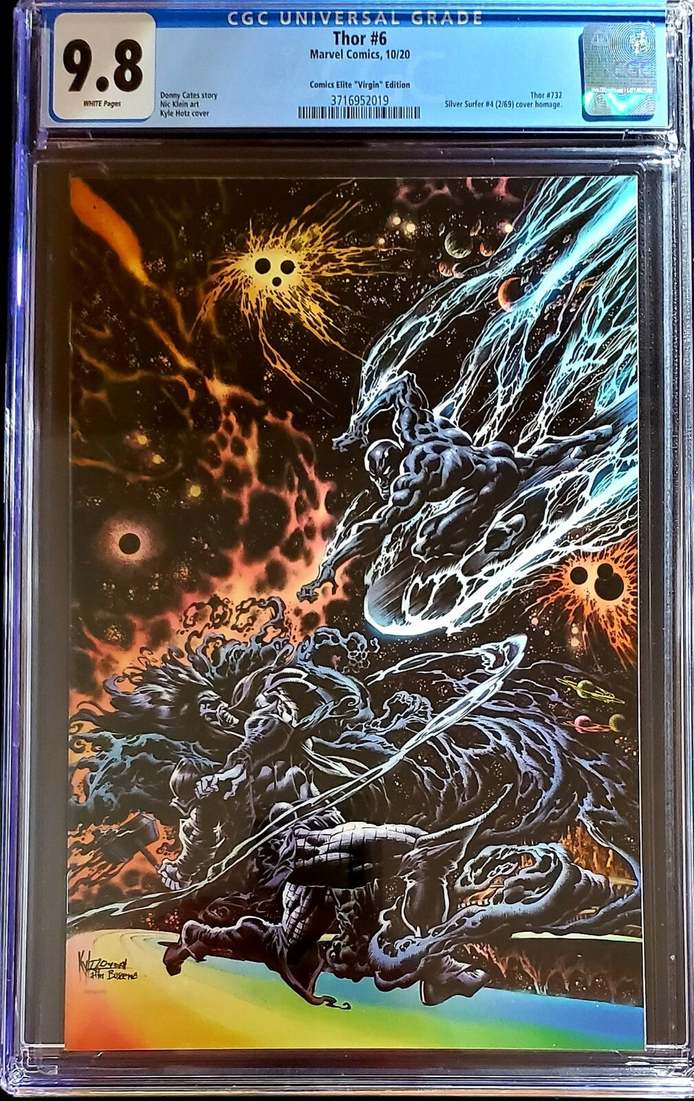 π₯ THOR 6 Kyle Hotz Variants CGC 9.8 Black Winter Silver Surfer 4 Homage - crain