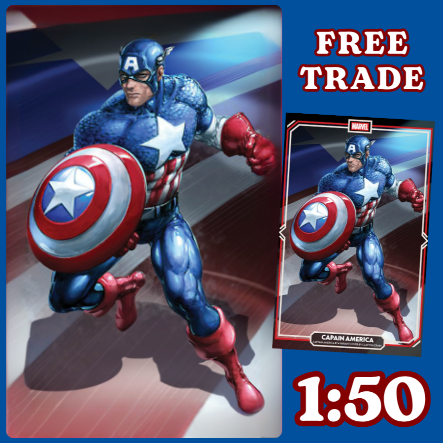CAPTAIN AMERICA #7 π₯ 1:50 CLAYTON CRAIN VIRGIN VARIANT
