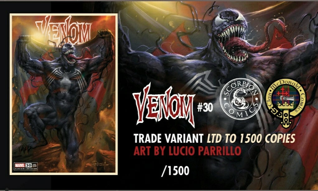 π₯πΈ Venom #30 Lucio Parrillo Variant Set π₯ Lmt 600 / 1500 πΈ knull crain