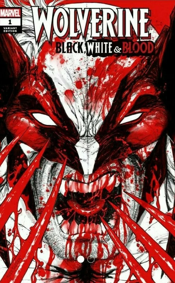 π₯ WOLVERINE BLACK, WHITE, & BLOOD #1 TYLER KIRKHAM Trade Variant crain