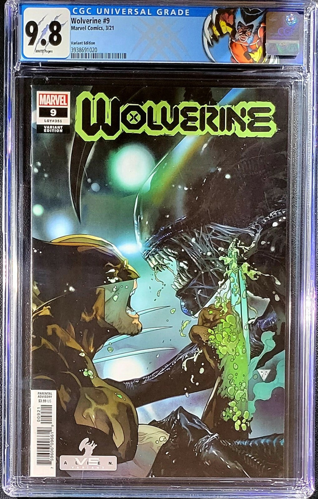 π₯π¨ Wolverine #9 Wolverine vs Alien Variantπ₯ CGC 9.8 π₯ X-Men crain