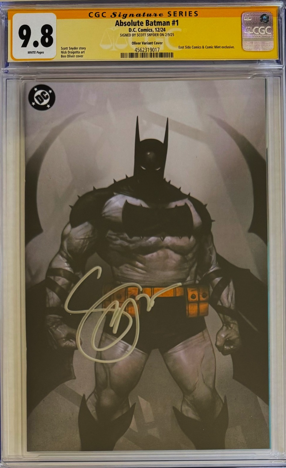 ABSOLUTE BATMAN 1 CGC 9.8 🔥 OLIVER VIRGIN SIGNED SCOTT SNYDER 🔥KEY