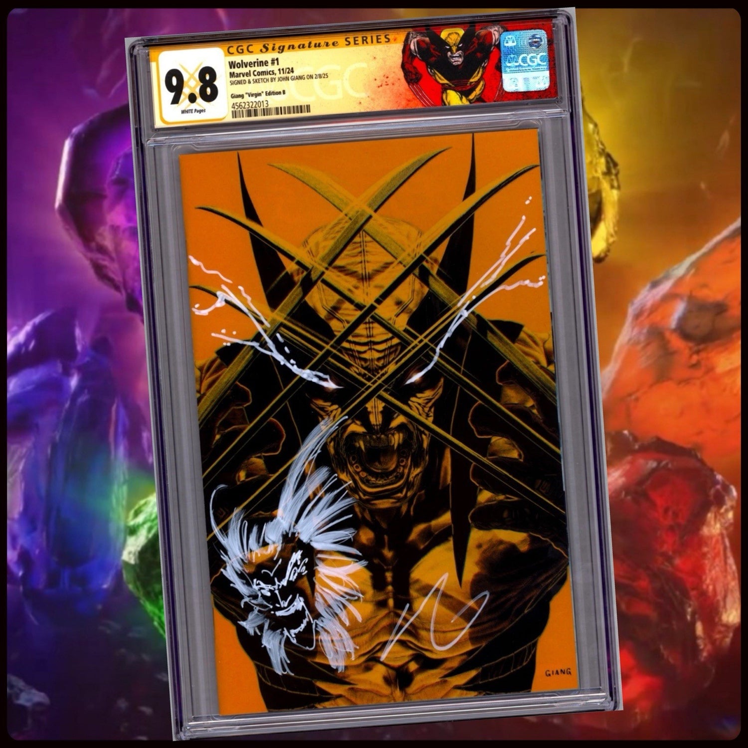 WOLVERINE #1 VIRGIN CGC 9.8 SS SIGNED AND REMARKED BY JOHN GIANG🔥CUSTOM LABEL