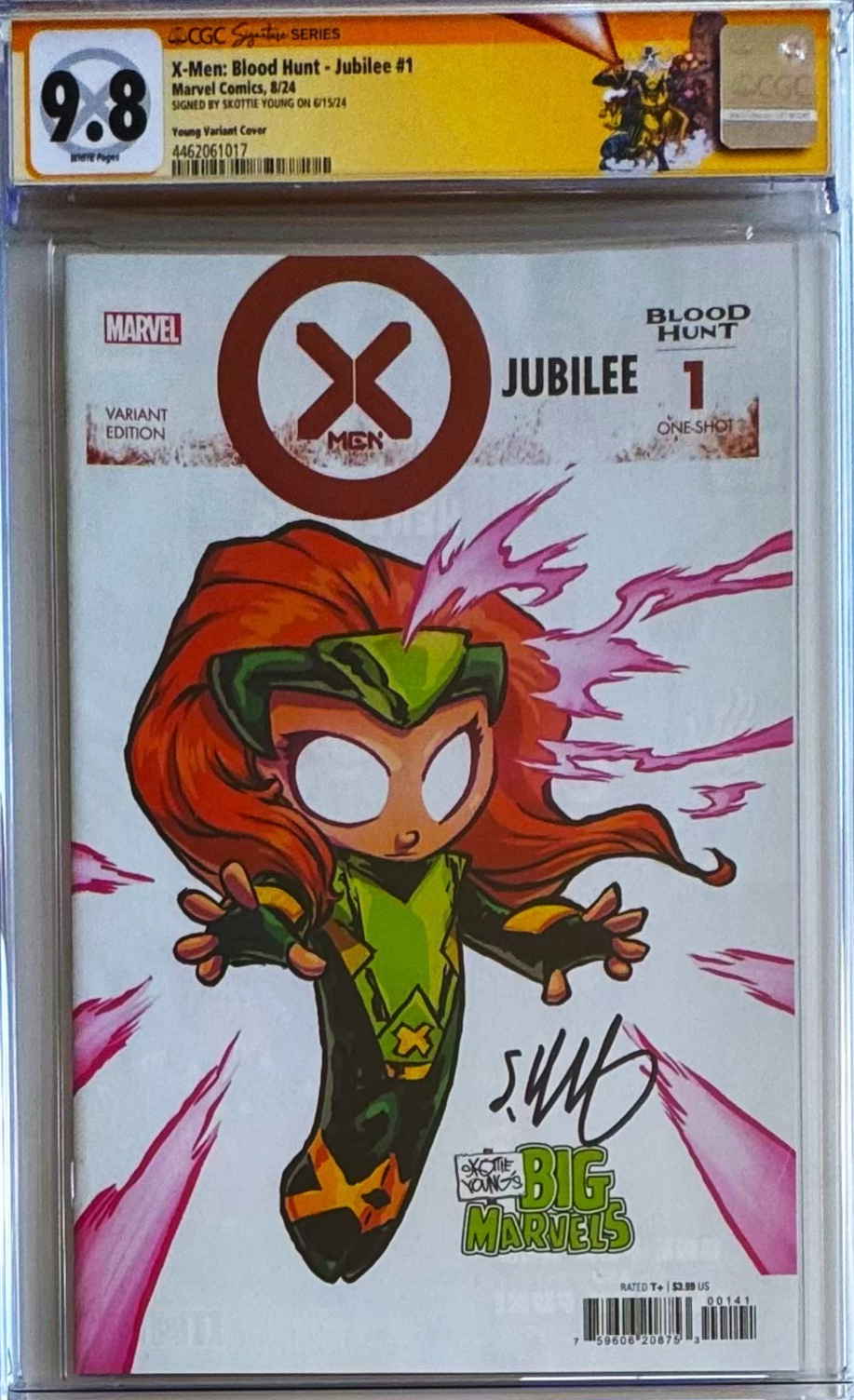 X-MEN BLOOD HUNT JUBILEE 1 SS CGC 9.8 SIGNED SKOTTIE YOUNG BIG MARVELS VARIANT