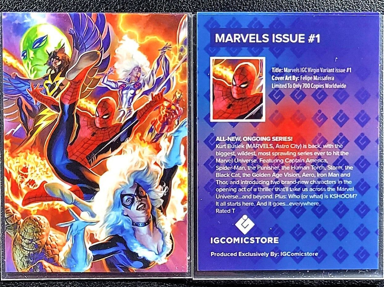 π₯π¨ The Marvels #1 IG Comic π₯ Felipe Massafera Virgin π₯ Baseball card COA