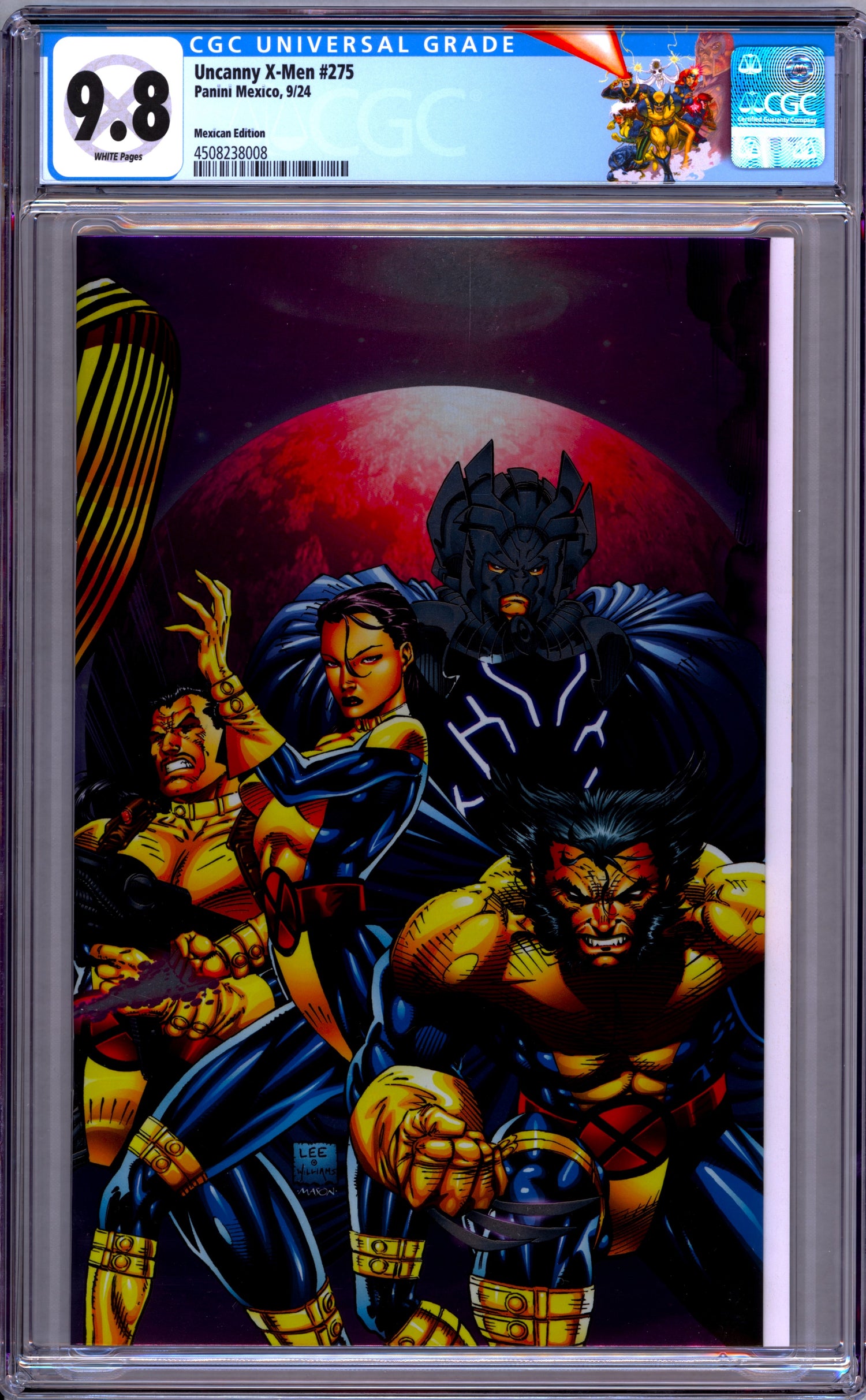 X-Men, X-Men 275, foil, CGC, CGC 9.8, Scott williams, Alex Sinclair, wolverine, magneto, Rogue, gambit