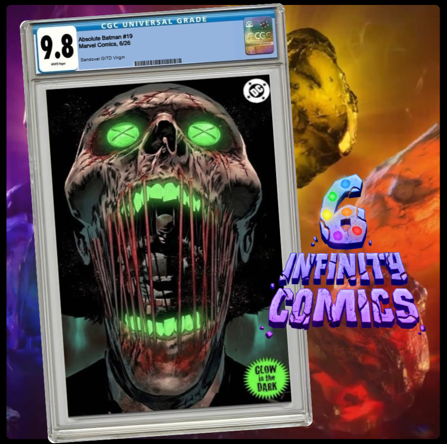 ABSOLUTE BATMAN 19 CGC 9.8 π₯ SANDOVAL GLOW IN THE DARK VIRGIN EXCLUSIVE LTD 800