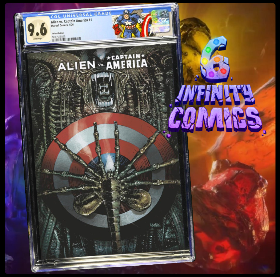 ALIEN VS. CAPTAIN AMERICA #1 CGC 9.6 🔥 1ST PRINT DAN PANOSIAN FOIL KEY 1ST APP