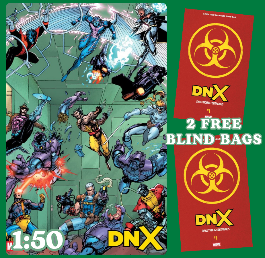 DNX #1 🔥 1:50 JIM LEE HIDDEN GEM VARIANT 2 FREE BLIND BAGS.