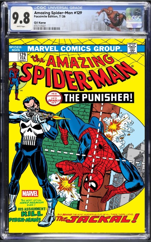 AMAZING SPIDER-MAN 129 CGC 9.8 🔥 FACSIMILE EDITION 2026 CUSTOM SPIDER-MAN LABEL