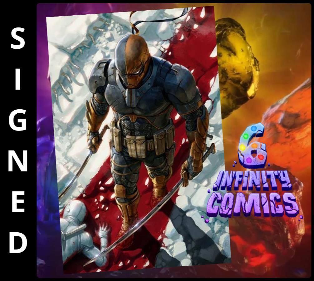 DEATHSTROKE THE TERMINATOR 1 π₯ CVR C KYUYONG EOM CARD STOCK SIGNED TONY FLEECS