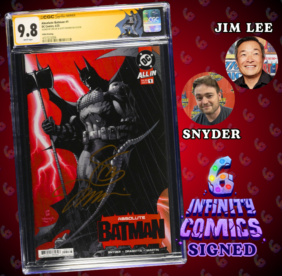 ABSOLUTE BATMAN 1 SS CGC 9.8 🔥 LEE & WILLIAMS 5TH PRINT 2x SIGNED LEE & SNYDER