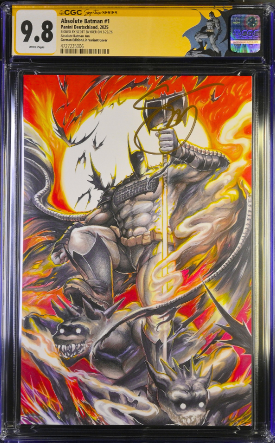ABSOLUTE BATMAN 1 SS CGC 9.8 🔥 LIN PANINI DEUTSCHLAND VIRGIN SIGNED SNYDER