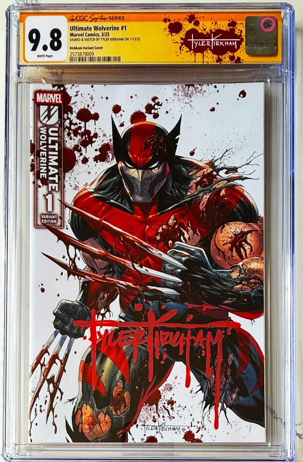 ULTIMATE WOLVERINE #1 CGC 9.8 SS 🔥 SIGNED & SKETCH BY KIRKHAM EXCLUSIVE VARIANT