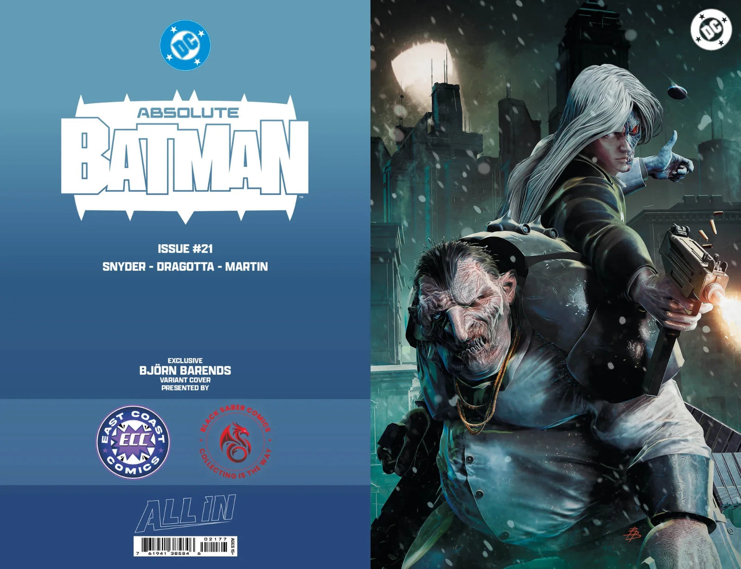 ABSOLUTE BATMAN #21 🦇🔥 BJORN BARENDS EXCLUSIVE FOIL VIRGIN & TRADE SET LTD 1K