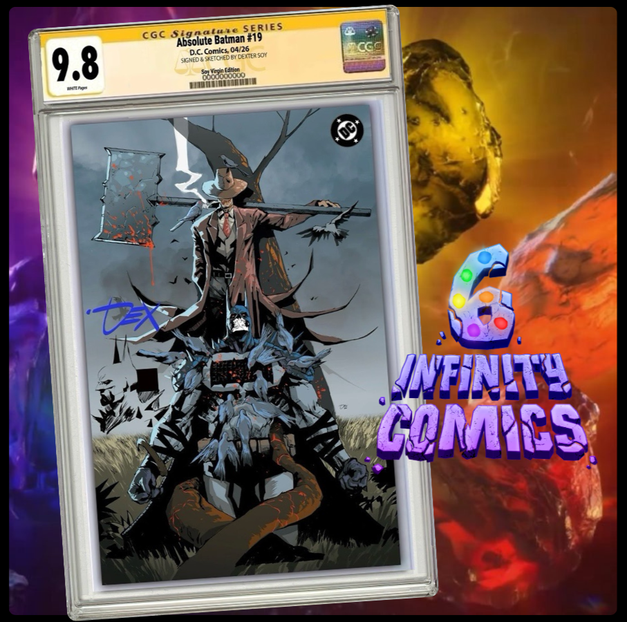 ABSOLUTE BATMAN 19 CGC 9.8 π₯ SIGNED-SKETCH DEXTER SOY VIRGIN EXCLUSIVE LTD 800