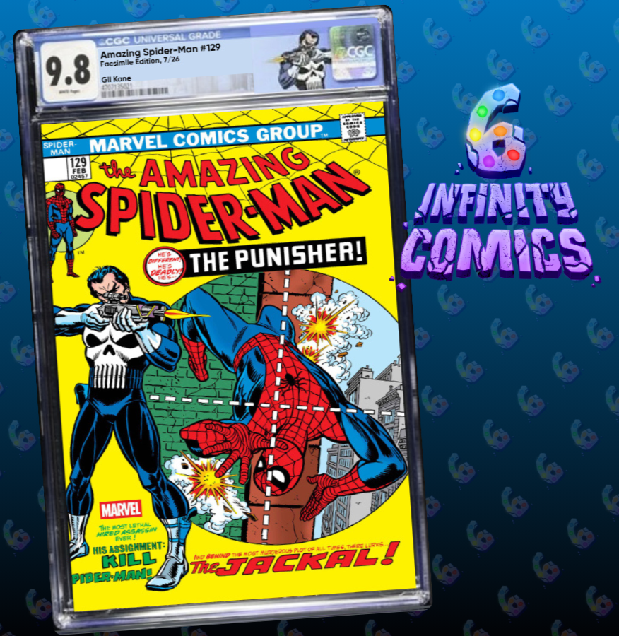 AMAZING SPIDER-MAN #129 CGC 9.8 🔥 FACSIMILE EDITION 2026 CUSTOM PUNISHER LABEL
