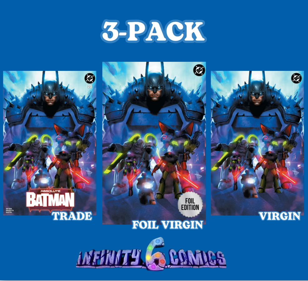 ABSOLUTE BATMAN #20 🦇🔥 DAVE WILKINS 3-PACK TRADE, VIRGIN AND FOIL VIRGIN