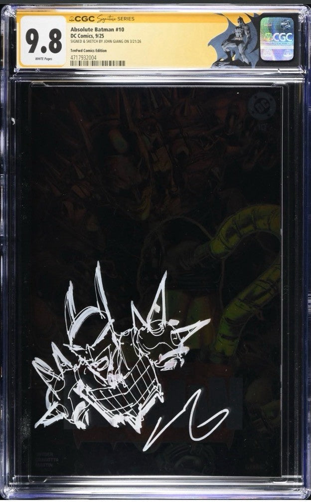 Absolute Batman #10 Signed & Sketched By John Giang Foil First Print NM LTD 1K