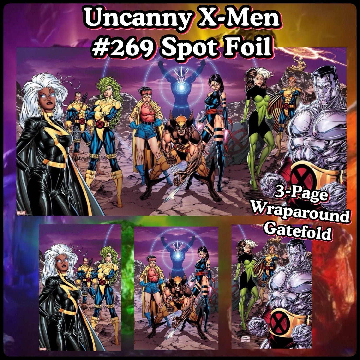 UNCANNY X-MEN #269 Spot Foil Wraparound | Jim Lee | 1st Savage Land Rogue| COA