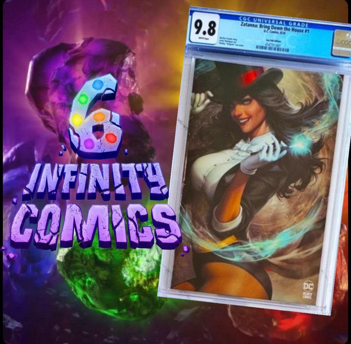 ZATANNA: BRING DOWN THE HOUSE #1 🔥CGC 9.8 ARTGERM FOIL VARIANT 1ST APP STRANGER
